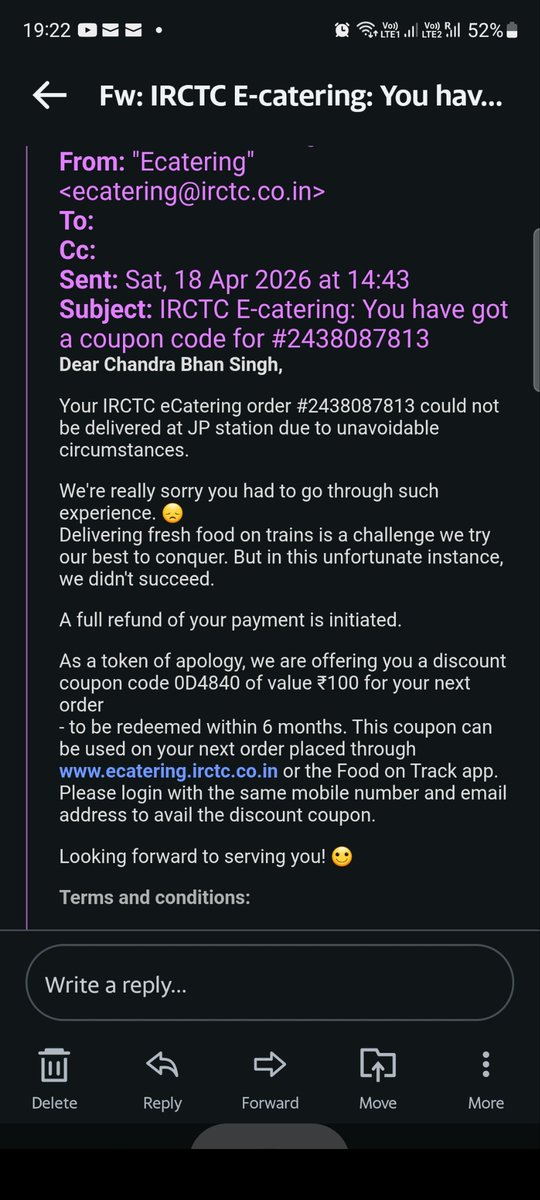 RathoreCbs's tweet photo. A full refund initiated on 18th April.Its 28th April by now. But no sign of refund. https://t.co/PoaRdOpJUq