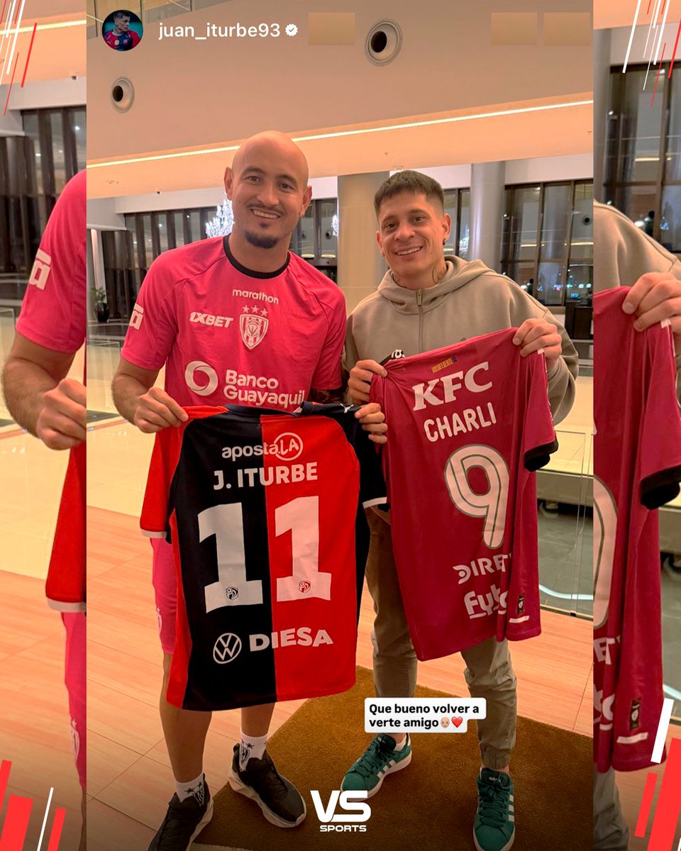 #FueraDeJuego | Fraternal reencuentro 🤝

Juan Manuel Iturbe y Carlos "Cocoliso" González, excompañeros en Pumas de la UNAM de México, tuvieron un grato intercambio de camisetas en nuestro país.

"Charly" arribó a suelo guaraní para disputar esta noche en La Huerta su partido de