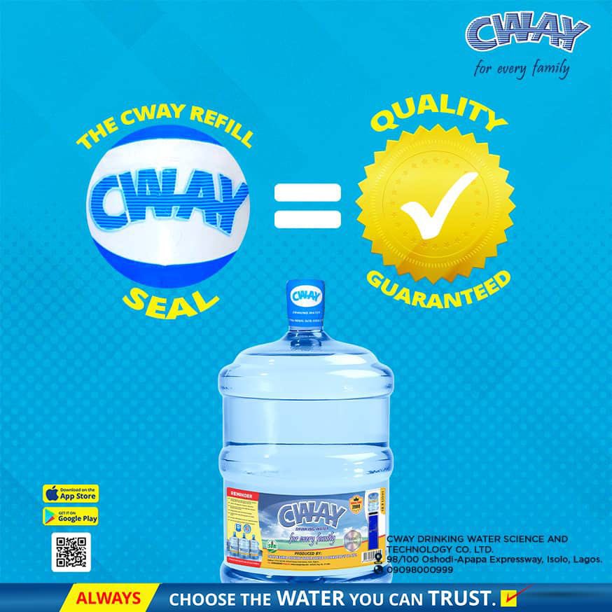 cwayrefillwater's tweet image. The seal isn’t just branding,it’s a guarantee. ✅

If it’s not sealed, it’s not CWAY. 💧
Quality you can trust, always.

#QualityYouCanTrust
#CwayRefill