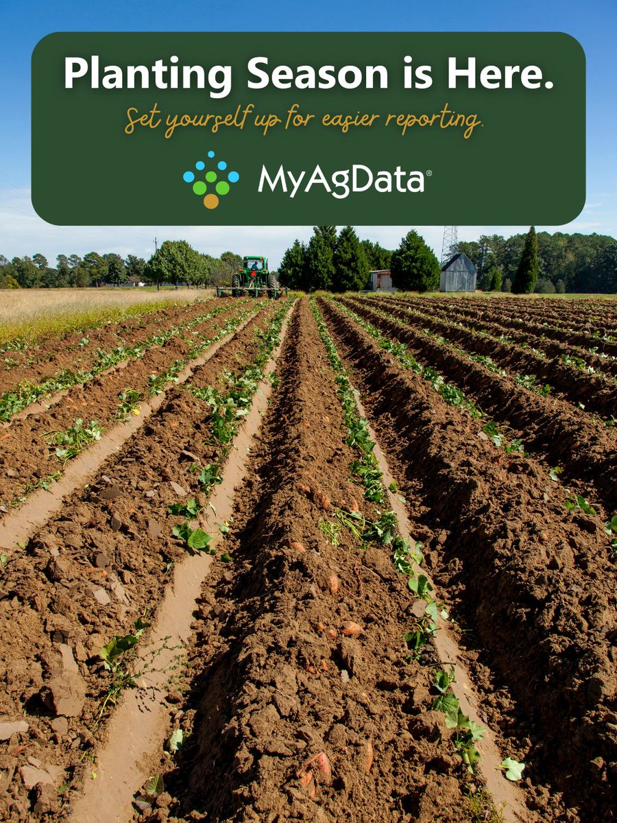 MyAgData's tweet photo. Planting season is here 🌱

As you get crops in the ground, now’s the time to get your acreage reporting set up for success.

Reach out to MyAgData to get started and stay ahead this season.

What are you planting first this year? https://t.co/YAgzTgwUQP