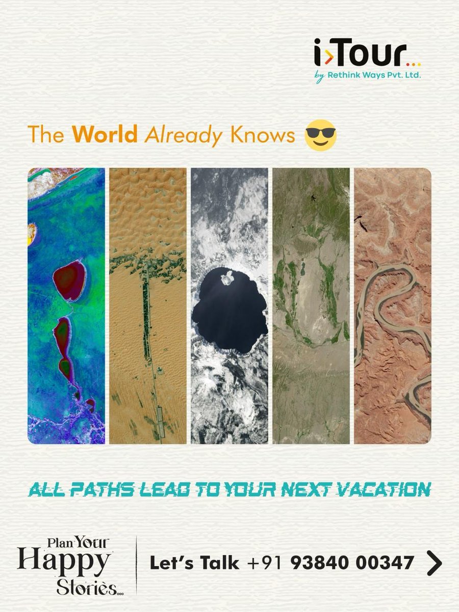 iTour_chennai's tweet image. Even the Earth is spelling it out… 👀
It’s time for a vacation. ✈️

Plan Your Happy Stories ✨✨ 

📱 +91 93840 00347 

#HolidayMode  #GlobalTravel #Summer2026 #iTour

[travel inspiration, vacation ideas, travel trending, NASA name, honeymoon plan, couple trip]