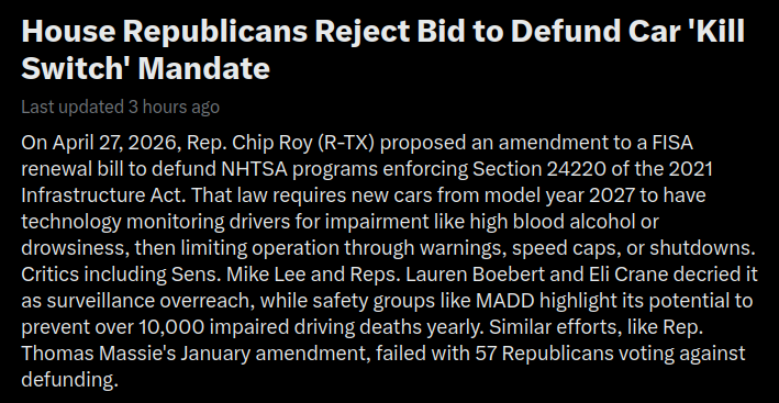 In a sane world <a href="/RepThomasMassie/">Thomas Massie</a> would win the presidency as an Independent. 

Meanwhile... probably going to secure parts to keep my 2004 civic alive forever. ..and maybe some "defensive" devices... er I mean deer guards.