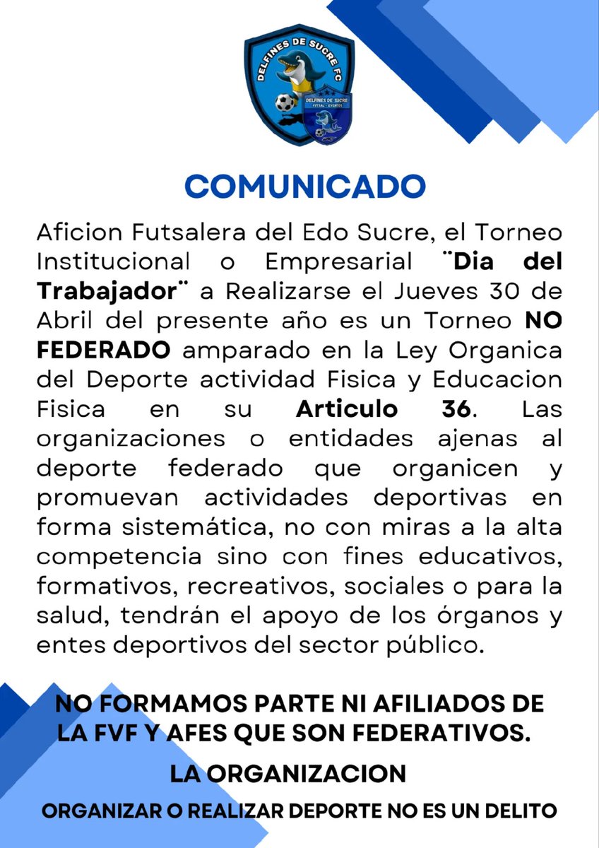 enriquerivas417's tweet photo. No podemos aceptar que en el Edo Sucre existan destractores del Futsal NO IMPEDIRÁN QUE JUGUEMOS FUTSAL https://t.co/yFaekMu9cK
