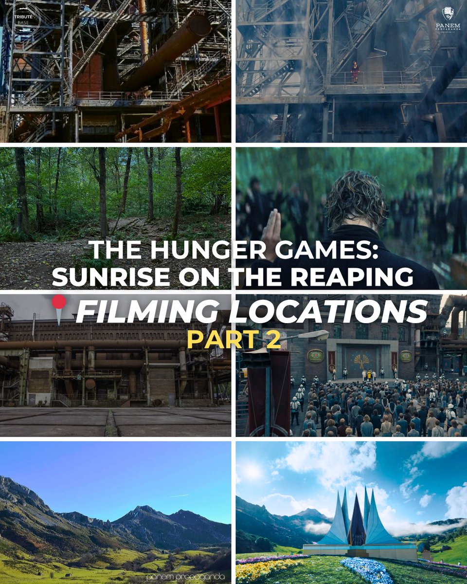 panempropaganda's tweet photo. Sunrise on The Reaping Filming Locations In The New Trailer - Part 2  (thread 🧵)

Part 2 of the real Sunrise on the Reaping filming locations across Germany and Spain. We tracked down every spot, from Duisburg to Asturias, where key moments from the trailer and teasers were actually shot.