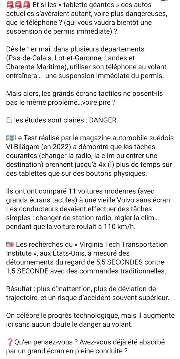 LegardMichelle's tweet photo. #Téléphone en voiture 🚨danger mais .....les #Tablettes ❓️❓️❓️ https://t.co/GZf3FVb8ty