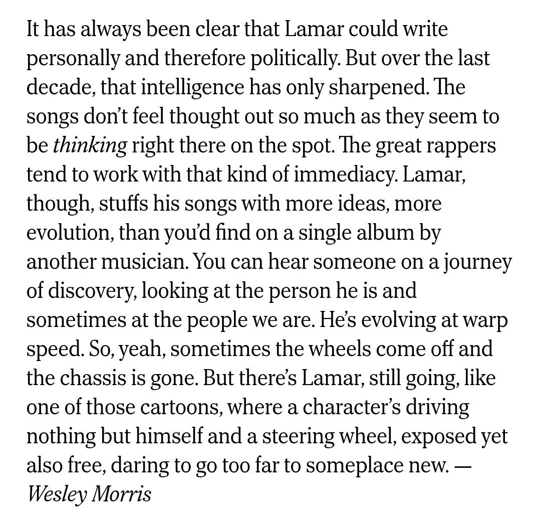 blackiiingout's tweet image. Kendrick Lamar. Profile Piece. 

@nytimes list of 30 greatest living American songwriters + words from George Clinton.