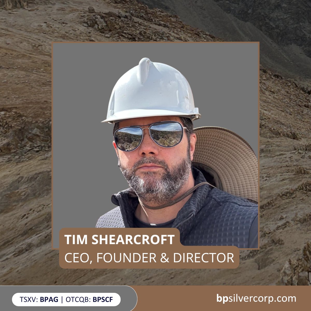 BPSilverCorp's tweet photo. LEADERSHIP SPOTLIGHT: Tim Shearcroft, CEO, Founder &amp; Director. 20+ years in mineral exploration across Latin America. Founder of multiple private companies, with expertise in acquisitions, partnerships, and project growth. Driving BP Silver’s long-term vision.

$BPAG $BPSCF https://t.co/fuLZiIS26Z