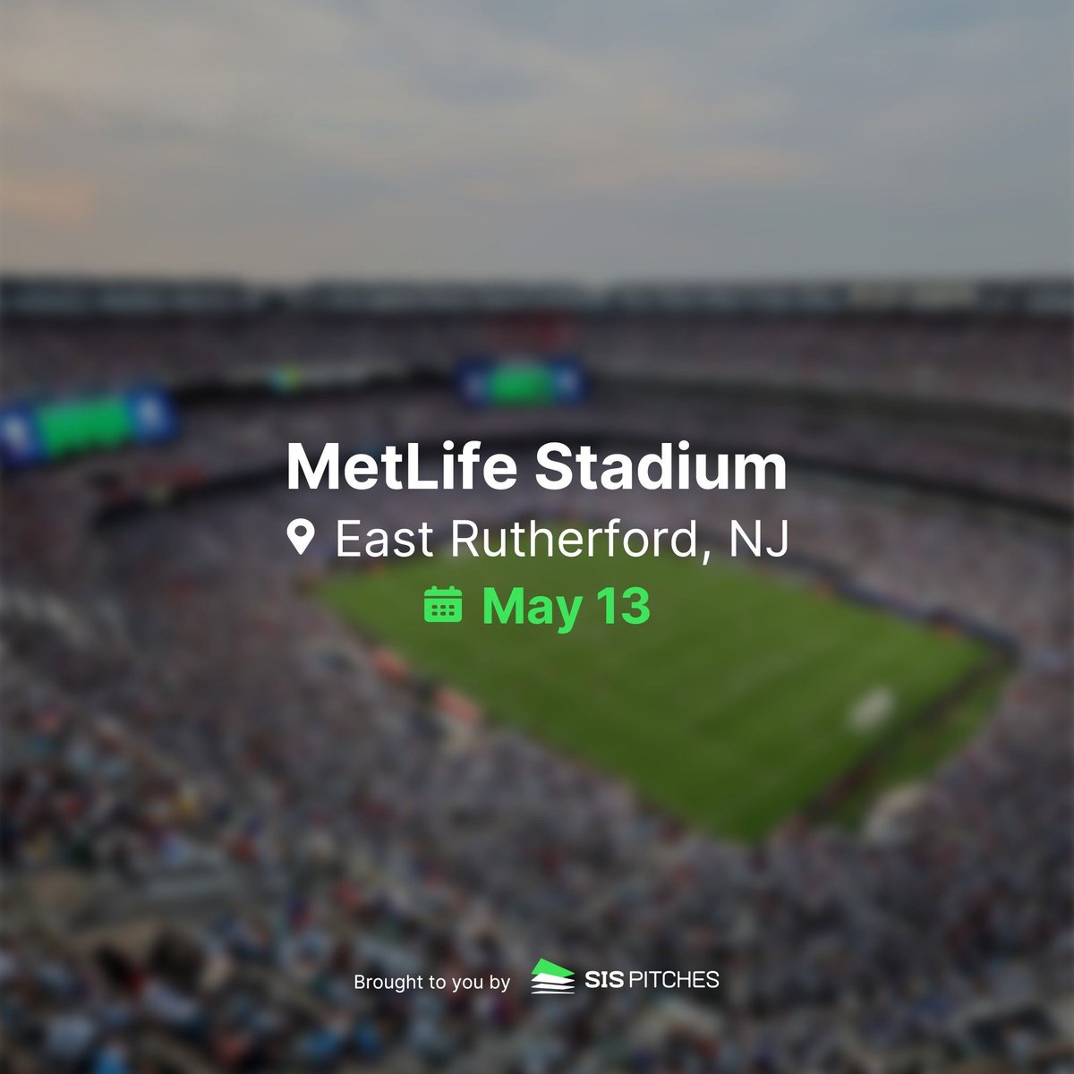 SISPitches's tweet photo. Field Tech : Live – MetLife Stadium ⏳ 2 weeks to go

Following a successful first event at Levi’s Stadium, we’re looking forward to welcoming professionals from across sport, education, and construction for a day of sports field insight and innovation on May 13. https://t.co/PfOKA4i1MC