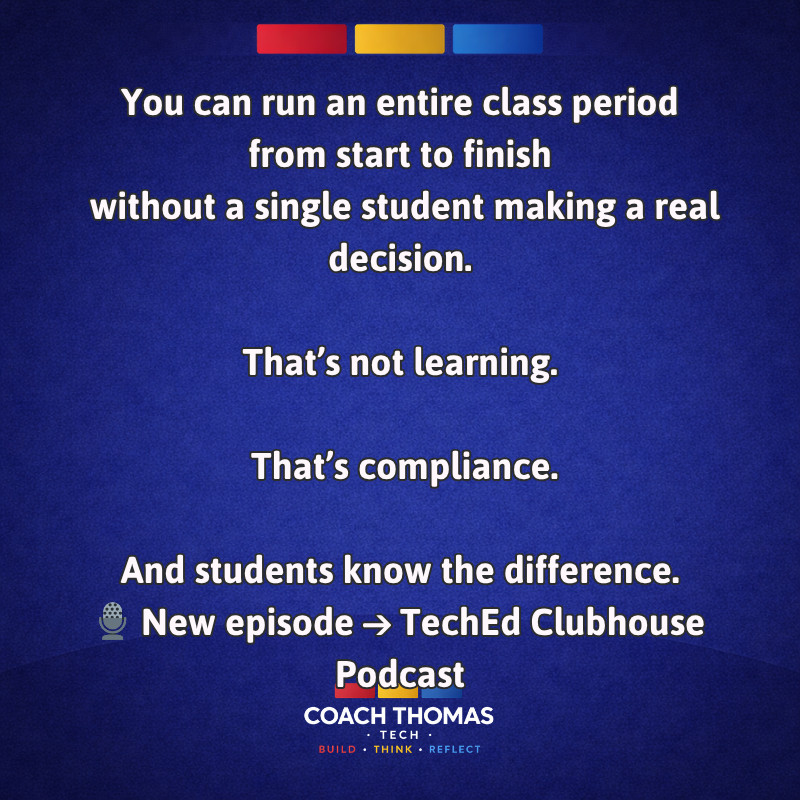 coachthomastech's tweet image. 🎙️ Full episode on YouTube 
Listen here → bit.ly/TechEdClubhouse
#stem #pbl #playbasedlearning #designthinking #teched #innovationineducation