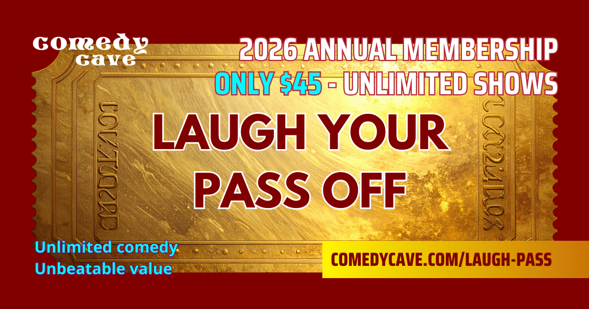 ComedyCave's tweet photo. If you’ve been coming more than once… this is your sign.

🦖 Laugh Your Pass Off memberships - only $45
🍖 Half-Price Rib Dinner
😂 Live comedy with Michael Moses

🎟️ Learn more: https://t.co/JFGbx21XDY https://t.co/CgqYZsheLb