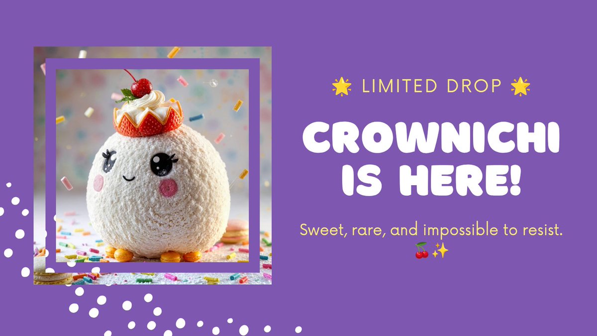 mindsparks_art's tweet photo. πβ¨ Meet Crownichi β the sweetest rare Pufflet yet!
Fluffy like mochi, crowned with charm, and ready to melt hearts. ππ
https://t.co/EpsbdDqL1r
#NFT #Polygon #Pufflets #ethereum #NFTCommunity #NFTAsia #digitalarwork #nftworld https://t.co/GLe7xc9iEn