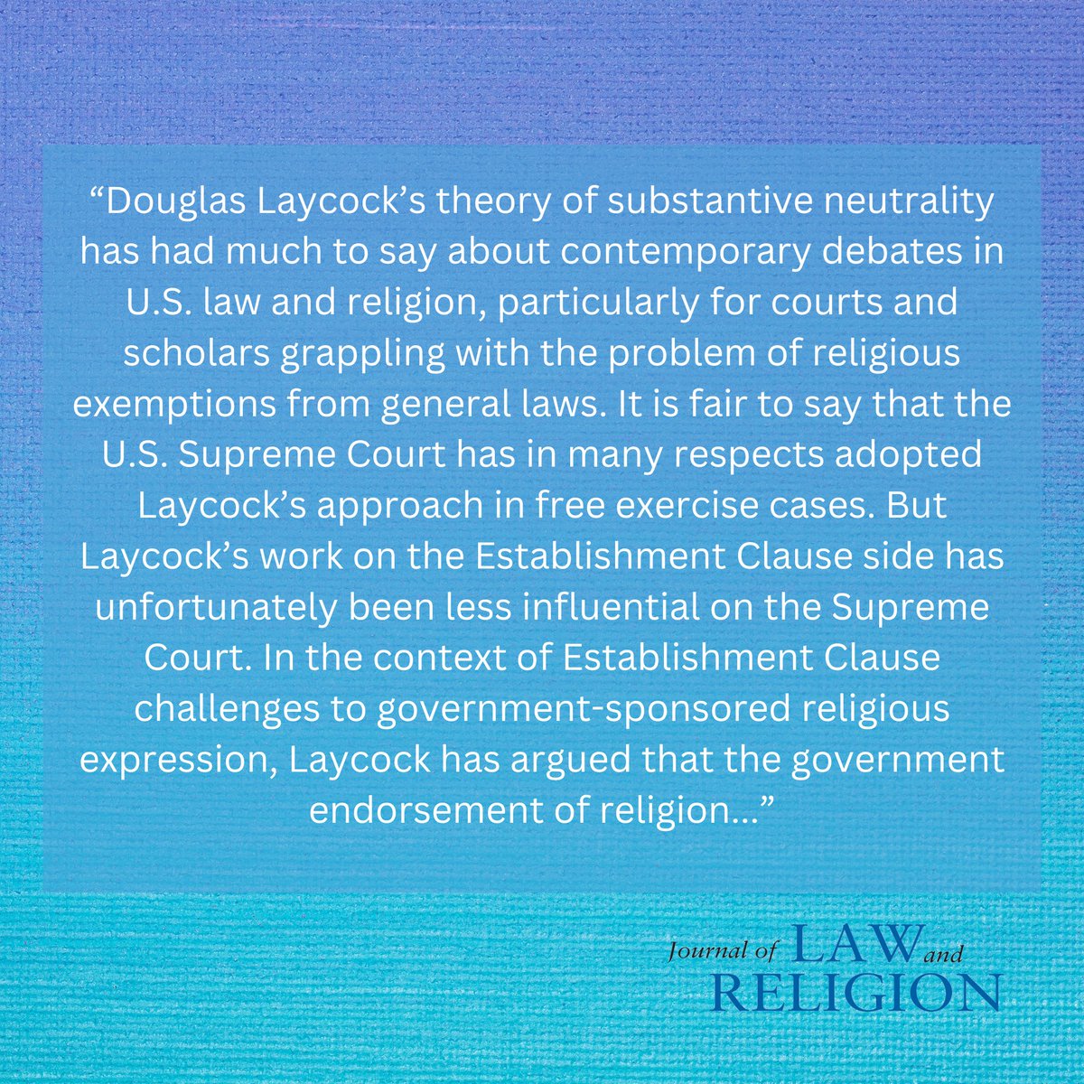 JLRatEmory's tweet photo. New on #FirstView: "Substantive Neutrality, Realism, and Government-Sponsored Religious Speech after Kennedy v. Bremerton School District" by @BJessieHill

https://t.co/hEGIOokHND

@CWRU_Law https://t.co/ltIP8Rbpc4