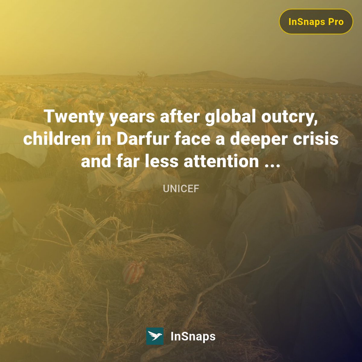 BuildWtPrakhar's tweet image. Twenty years after global outcry, children in Darfur face a deeper crisis and far less attention ... | UNICEF

Discover this on InSnaps. insnaps.app/a/L_9InoB_sH9A…

#Unicef #Civil #War #Darfur #Child #Alert #Geopolitics