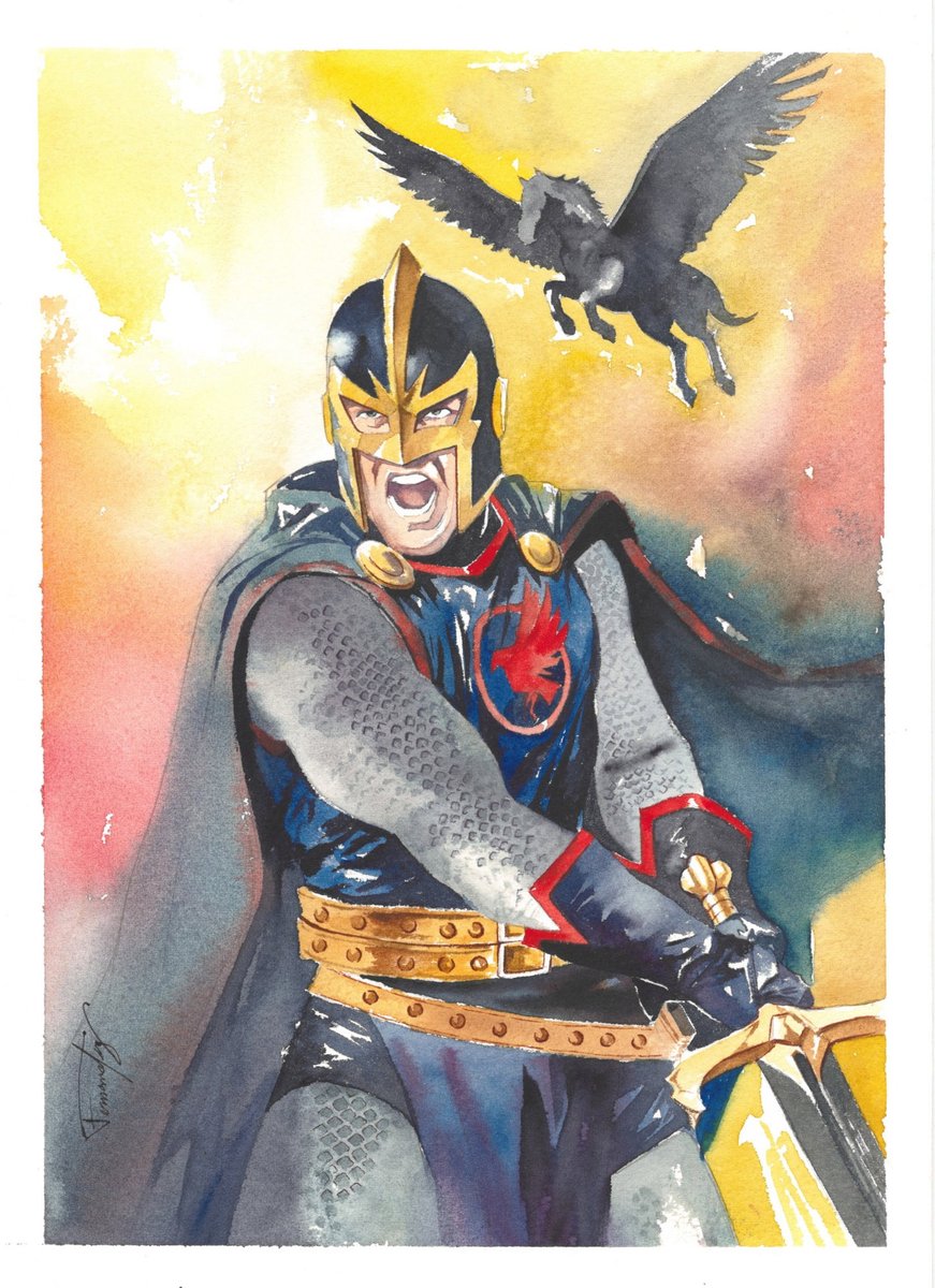 ComicCrusaders's tweet image. Black Knight &amp;amp; Araforn by Dane Whitman, Denny Fernandez #comics #comicart #art #comicbookart