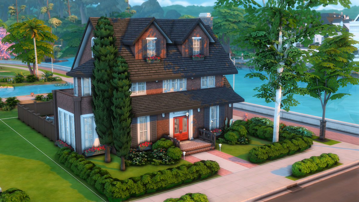grenesims's tweet photo. 🌹base game brick family home🌹

i wanna make sims content again hiii https://t.co/h2ng86BPz5