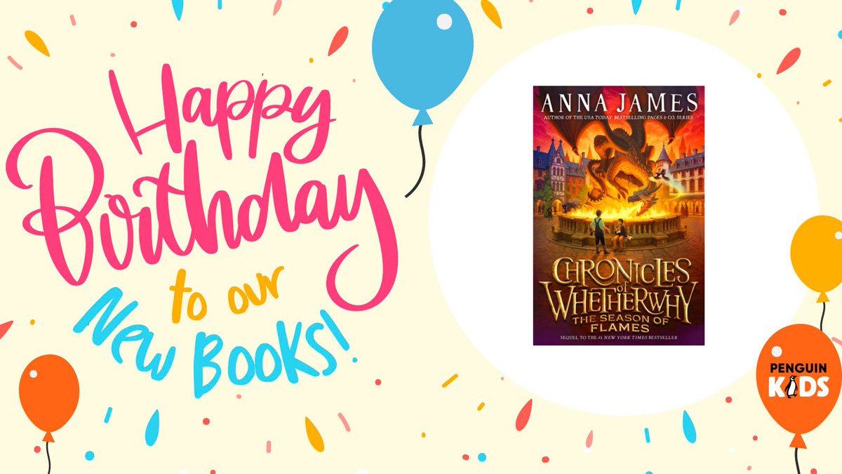 penguinkids's tweet photo. @WorldEricCarle @JacobGrantBooks @IsabelOtter @pulisic Happy #BookBirthday to Chronicles of Whetherwhy: The Season of Flames by @acaseforbooks &amp; illustrated by David Wyatt

The second adventure in the #1 New York Times bestselling Chronicles of Whetherwhy series from acclaimed author Anna James. Ages 8-12.

➡️https://t.co/Via1ZWQTgk https://t.co/5vpMKRifEL
