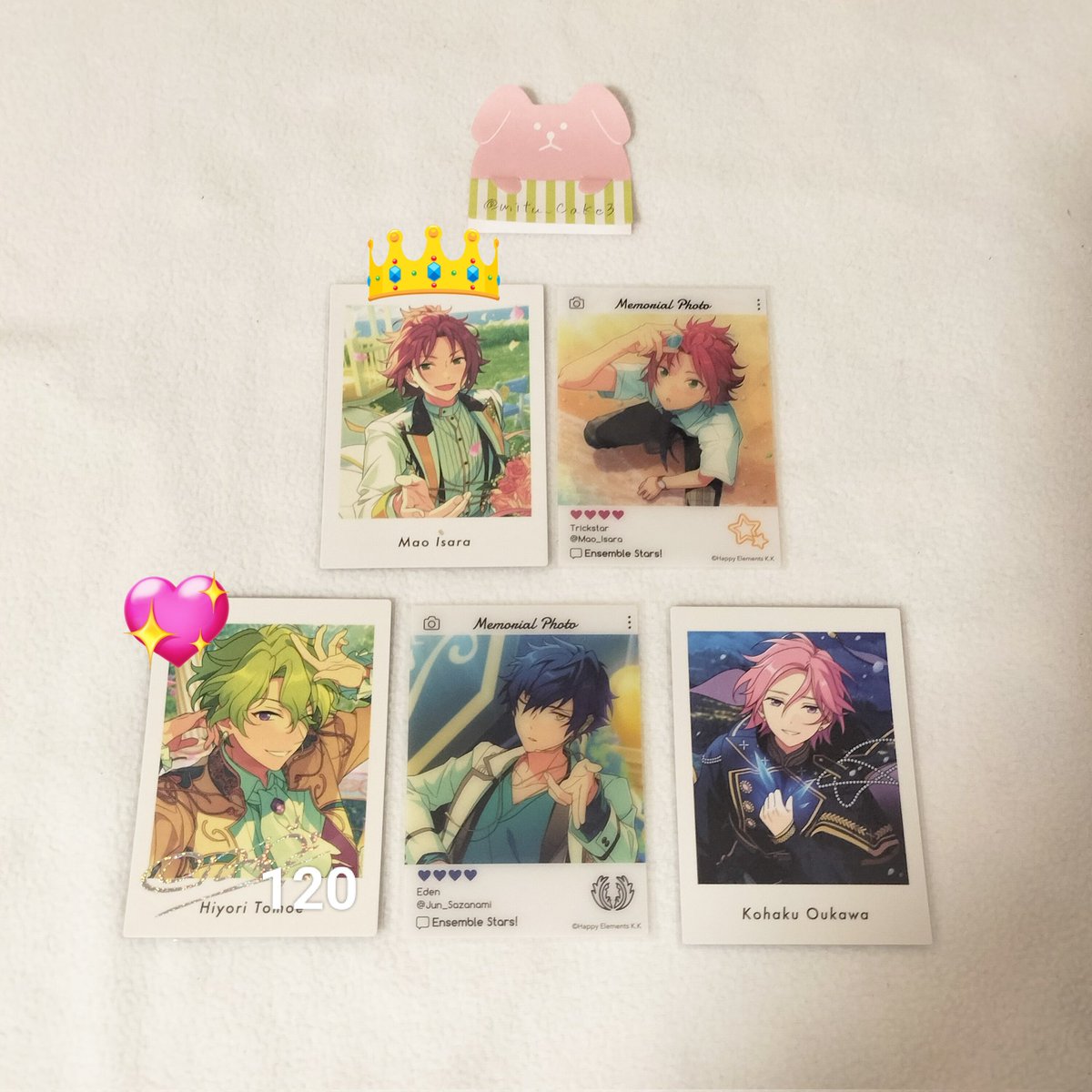 mitu_Cake3's tweet photo. @qv__vx @xxx はじめまして、こんばんは。夜分にお声かけ失礼いたします。画像のもの所持しておりますが、お迎えいただけるものはございますか？
👑3点、💖2点、🟥線1点〜抱き合わせを希望しております。
👑、💖の抱き合わせはこちら指定>画像内の🟦線>無印の優先順になります。→ https://t.co/yBxHwWzJje