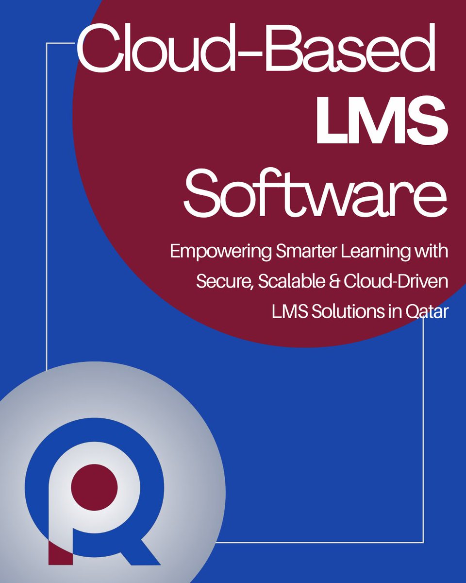 pearlqsoftware's tweet image. Transform #Learning with #Secure Cloud-Based #LMS Solutions in #Qatar 🇶🇦

Drive digital Learning innovation with secure, scalable, and future-ready #Cloud-Based LMS Solutions designed for organizations, institutions, and businesses in Qatar

Learn More: pearlqsoftware.qa/learning-manag…