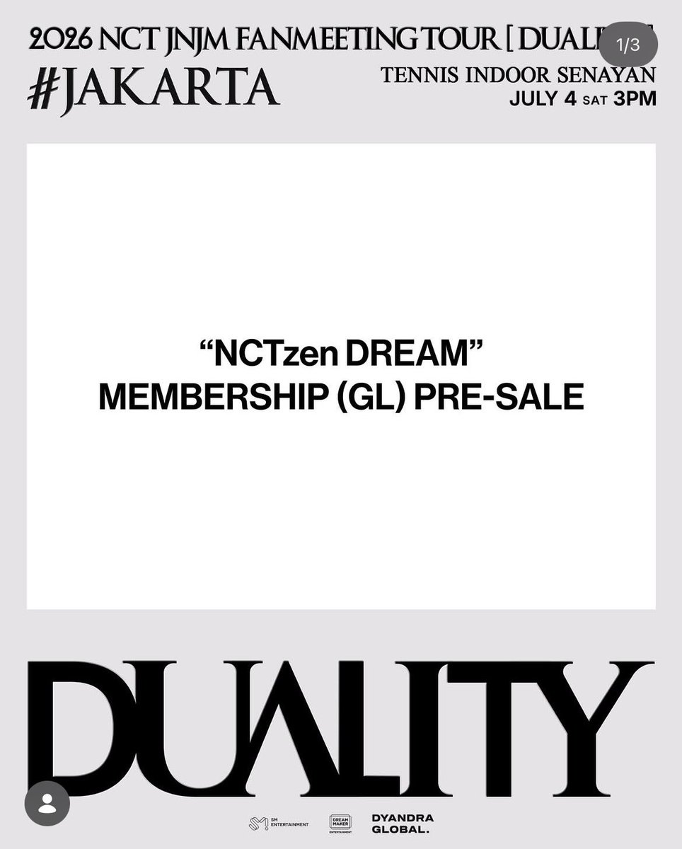 cloveratfeb's tweet image. OPEN JASWAR JNJM FANMEETING TOUR in JAKARTA

Membership Weverse Pre-sale

✅DATA PRIBADI
✅SELF PAYMENT
✅Fee 250/tix.
(Booking fee 50k, sisanya dibayar after secured) // gak secured fee 50k balik.

DM🙏🏻

#NCTJNJM #DUALITY #NCTJNJM_DUALITY 
#NCTJNJM_FANMEETING_TOUR #JAKARTA