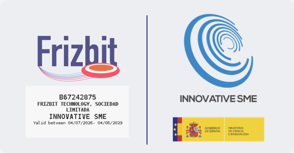frizbitpush's tweet photo. Big milestone for Frizbit 🚀

We’ve been awarded the badge PYME Innovadora / Innovative SME by the Spanish Ministry of Science and Innovation 🇪🇸

We’ll keep pushing the boundaries!

https://t.co/nqD3vXAFrd

#SaaS #Tech #Innovation #PYMEInnovadora https://t.co/H6h2H8wMtY
