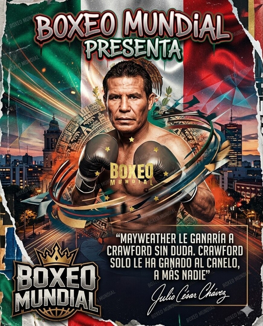 BoxeoMundial's tweet image. Julio César Chávez 🇲🇽 tiene su favorito en una pelea entre Floyd Mayweather Jr 🇺🇸 y Terence Crawford 🇺🇸

#Boxeo #Boxing #FloydMayweather #Mayweather #JulioCesarChavez #TerenceCrawford
