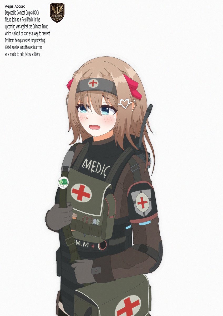 Maple_Squad1's tweet photo. A Concept for a fan made story
A continuation of the "Mission Failed" Story arc and the previous neuro art.
From a young naive medic to an adult cold-blooded bounty hunter.

 #Neurosama #heartheartart https://t.co/V3ogg95lxD