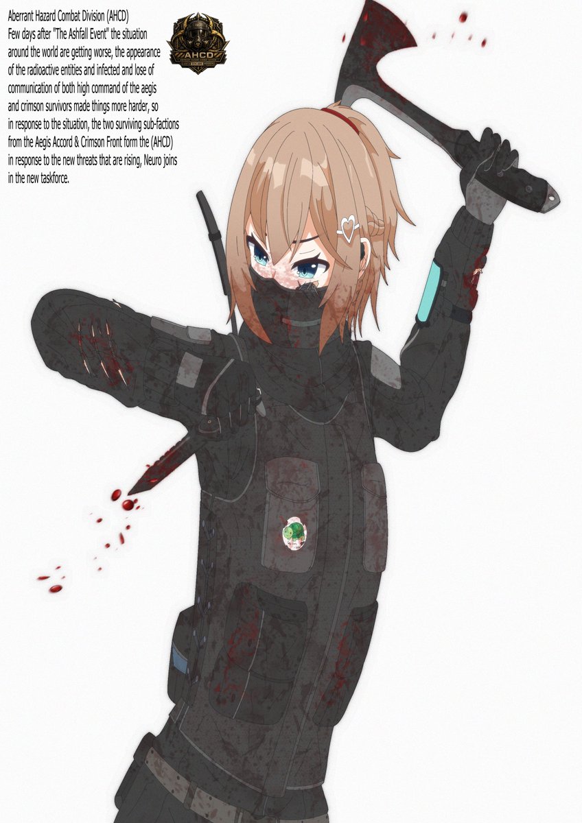 Maple_Squad1's tweet photo. A Concept for a fan made story
A continuation of the "Mission Failed" Story arc and the previous neuro art.
From a young naive medic to an adult cold-blooded bounty hunter.

 #Neurosama #heartheartart https://t.co/V3ogg95lxD