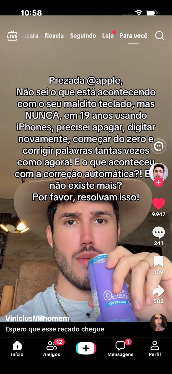 Juro, achei que era só comigo ou falta de costume com iPhone, pq só estou com o meu há 4 meses, mas agora vejo que tá acontecendo com um monte de gente. Nos comentários só tem gente falando sobre isso.