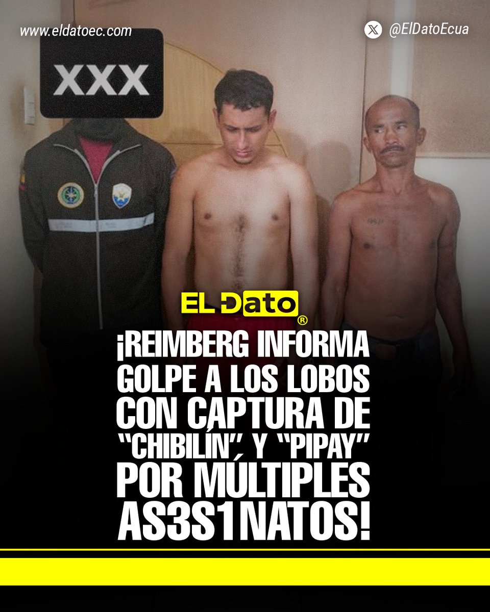 #Urgente ¡REIMBERG INFORMA GOLPE A LOS LOBOS CON CAPTURA DE "CHIBILÍN" Y "PIPAY" POR MÚLTIPLES AS3S1NATOS!

La Policía Nacional ejecutó un operativo en Puerto Bolívar, donde fueron detenidos dos presuntos integrantes de Los Lobos que se ocultaban en un inmueble.

Los aprehendidos
