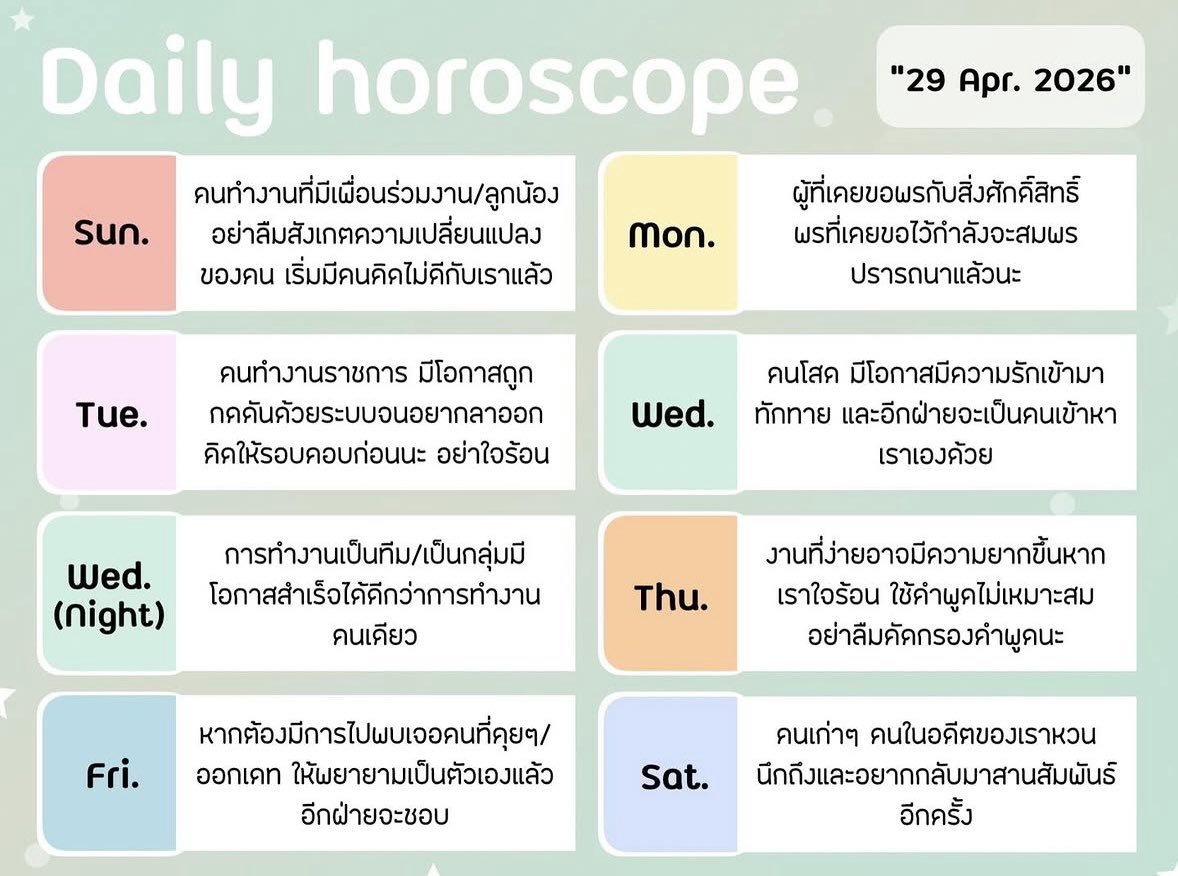 newmoonblessing's tweet image. 🔮ดวงประจำวันที่ 29 เมษายน 2569
.
.
.
#ด #ดวง #ดวงรายวัน #ดวงความรัก #ดวงวันนี้ #ดูดวง
#ดูดวงความรัก #ดูดวงออนไลน์ #pickacard
#pickacardreading #NewmoonblessingTarot
#ดูดวงกับNewmoonblessingTarot