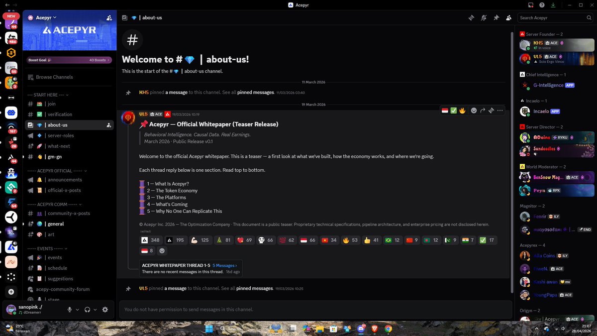 0x_earlyaccess's tweet image. Proud to be contributing on @acepyr_ testnet 🔥

Every decision I make here isn’t just for points — it’s helping build a high-quality intelligence layer for enterprises.

Decide → Generate valuable data → Get rewarded.

Who else is actively contributing? 
#Acepyr #Testnet