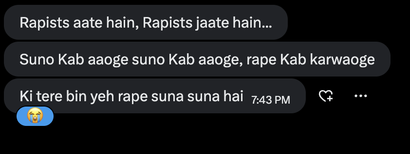 I hunt rape and kill Dalit and Muslim men(hunting) tweet media