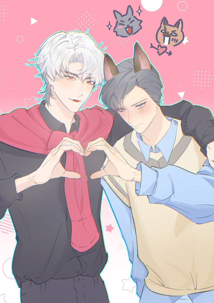 krazydayo's tweet photo. pawtsu pawfficers and thank you @CaelenProjects for letting me draw cae and eunho for your project 💙

#Caenvas https://t.co/Q7nmAUpHeT