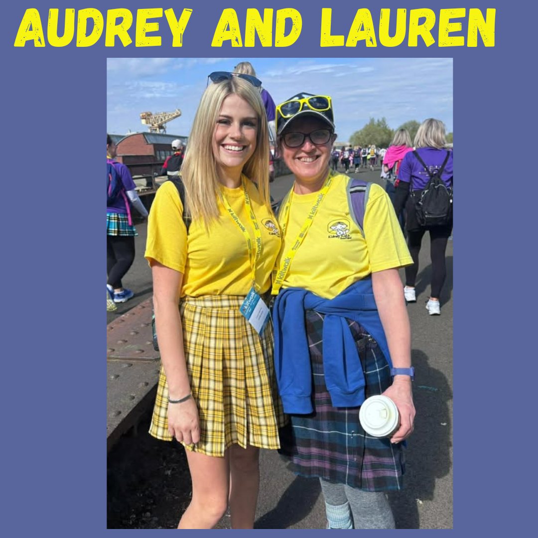 kidney_kids's tweet image. A lovely Kiltwalk moment 💙

Audrey &amp;amp; Lauren — two of our amazing walkers — bumped into each other along the Glasgow route and grabbed this brilliant photo 📸

We love seeing our community come together like this!

#Kiltwalk #KidneyKidsScotland