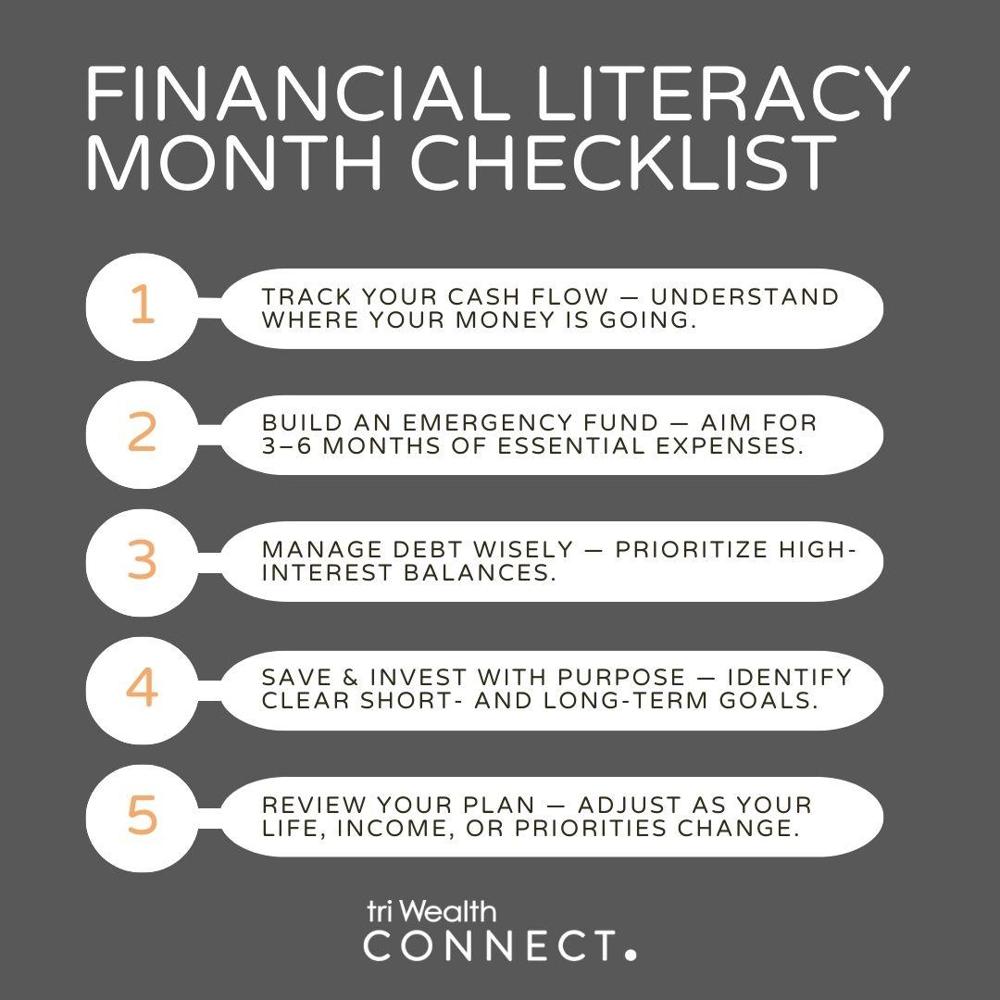 triWealthC's tweet image. As Financial Literacy Month comes to a close, now is the perfect time to check in on your financial habits. How many of these can you check off?
#FinancialLiteracyMonth