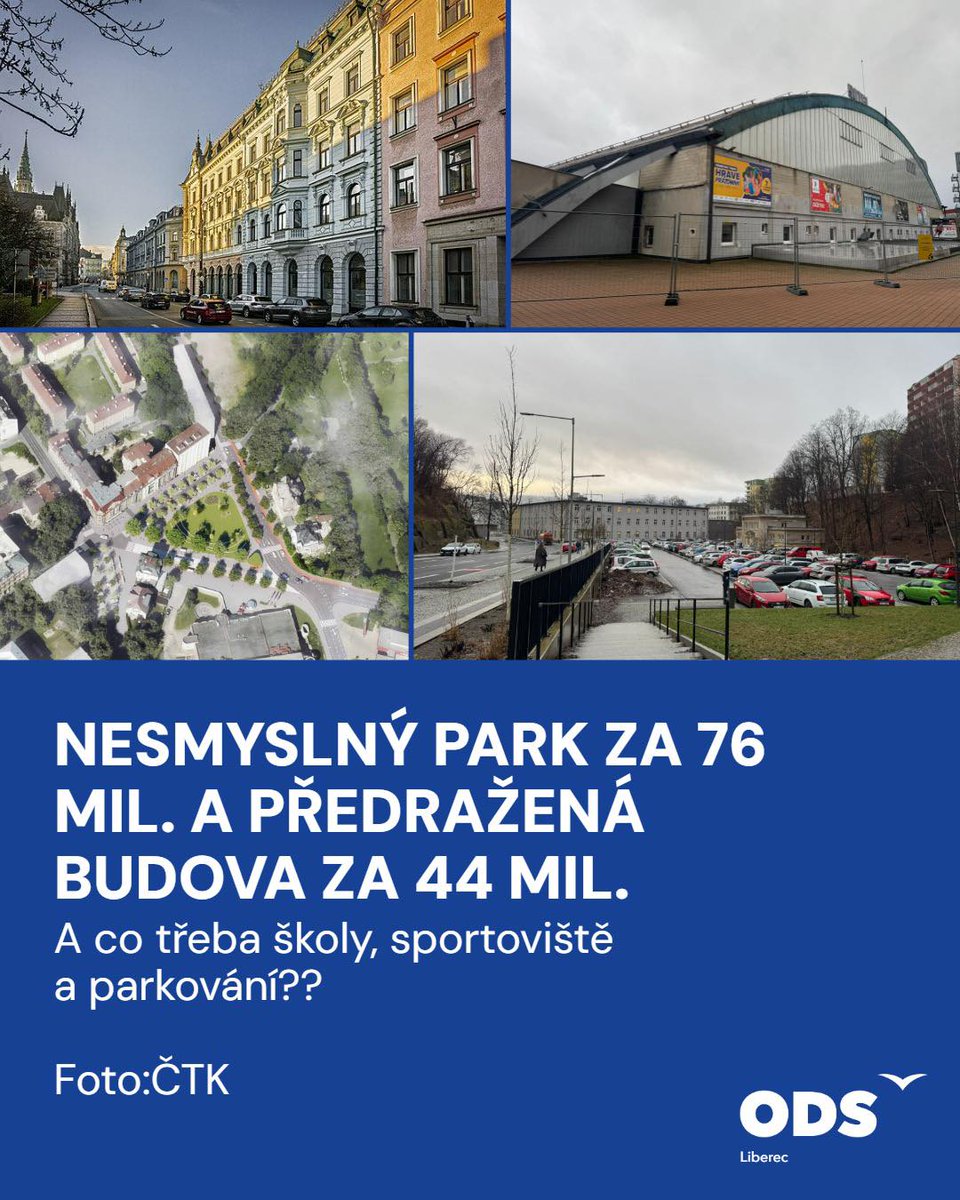 LibereckaODS's tweet photo. Tržní náměstí:

76 milionů za park. 44 milionů za budovu. A sportoviště, školy a infrastruktura čekají. Takhle se hospodaří?

Vedení radnice představilo návrh na rekonstrukci parku naproti bazénu na Tržním náměstí. Cena? 76 milionů korun. https://t.co/SenxdGDdMh