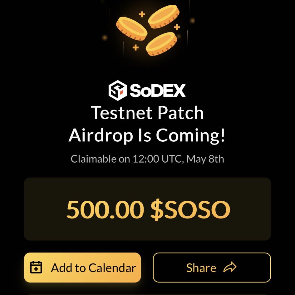 MEMEGOD253051's tweet image. Thank you  SoDEX . Keep building
#sodex  #airdrop