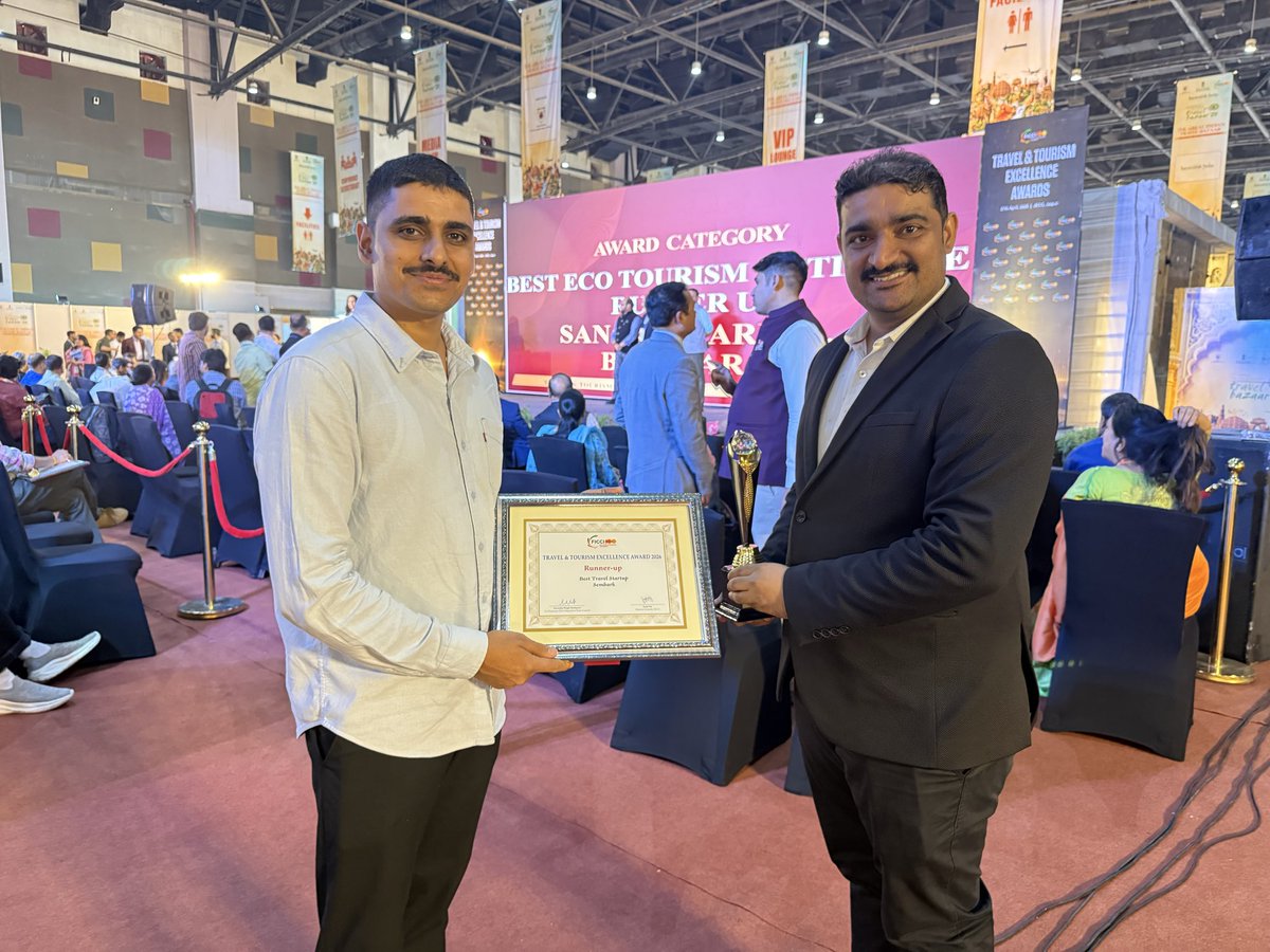 SembarkTech's tweet photo. Big win at @TheGITB 2026 🏆

Sembark placed as Best Travel Startup IFICCI travel and tourism Excellence Awards. 

Recognitions like this assure us that we're on the right track &amp; honestly, its just the beginning.

@FicciTourism 

#travelawards #gitb #ficci #besttravelcrm #travel https://t.co/Kyheh1Rutu
