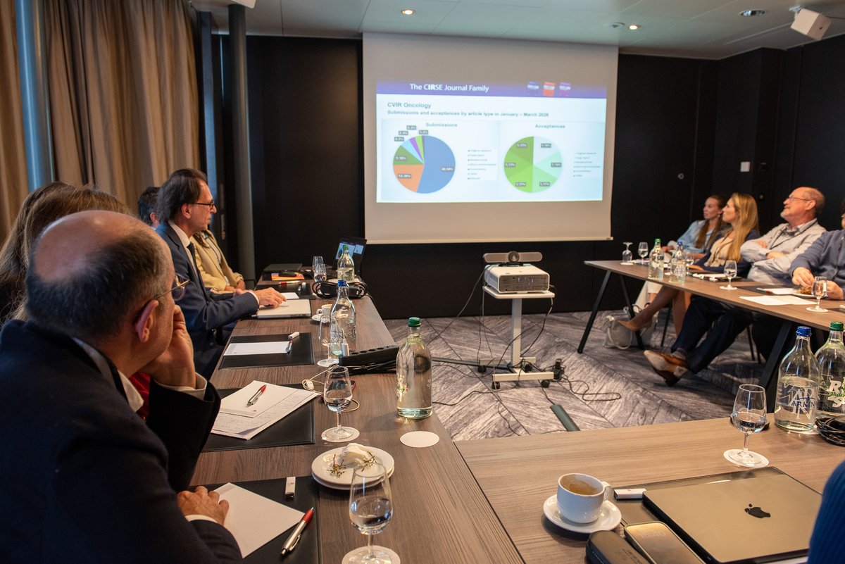 cvironco's tweet photo. Thank you to everyone who joined the CVIR &amp; CVIR Oncology Writing Workshop during #ECIO2026.
 
It was a pleasure to see so many participants! We appreciate the valuable contributions from EIC Thomas   Helmberger, editors Lynn Savic (CVIR Oncology) and Roberto Cazzato (CVIR). https://t.co/UQgs1hVA0D