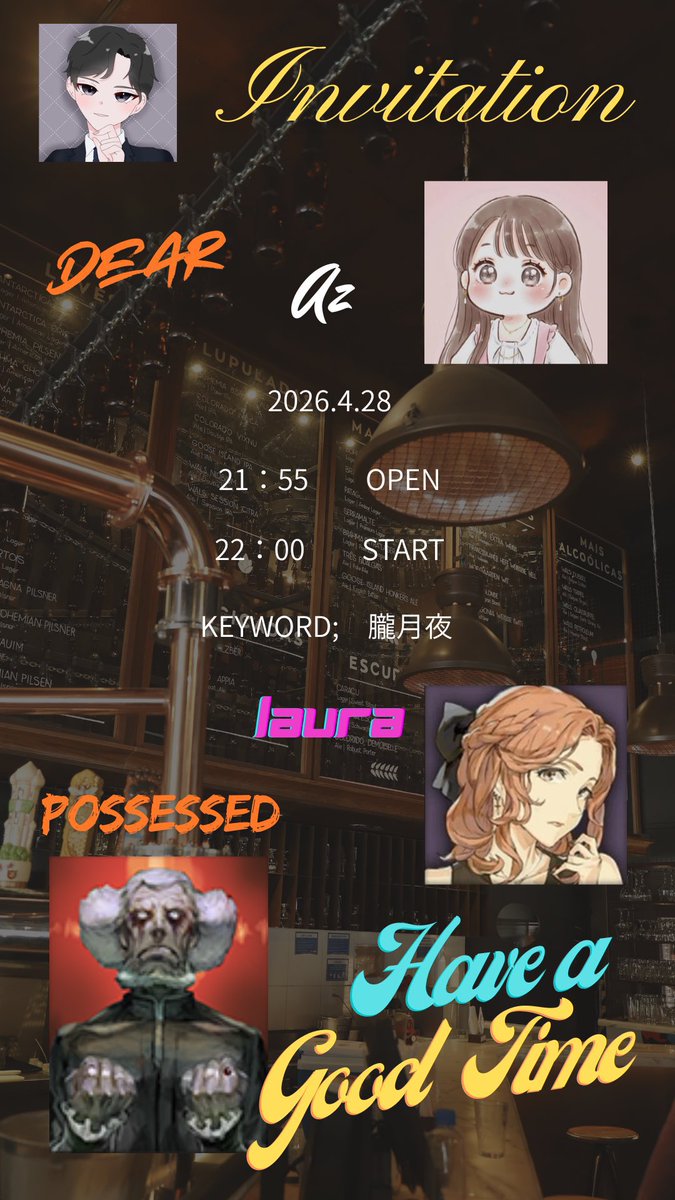 _Az024's tweet photo. ぴぴさん作為🐾お誘いありがとうございました❕
素敵なカードも本当にありがとう🌷
しっかり潜狂しました🎶
2-1-4真黒ボードになって嬉しかった🫶
噛まれたくない故にカミラと相互で
白塗りし合ってたのがハイライトかなぁ🤔
gjされなかったらかなりまずかった。
ログ少ないけど、両陣営奮闘した❕gg❕ https://t.co/yMEYaFrBND