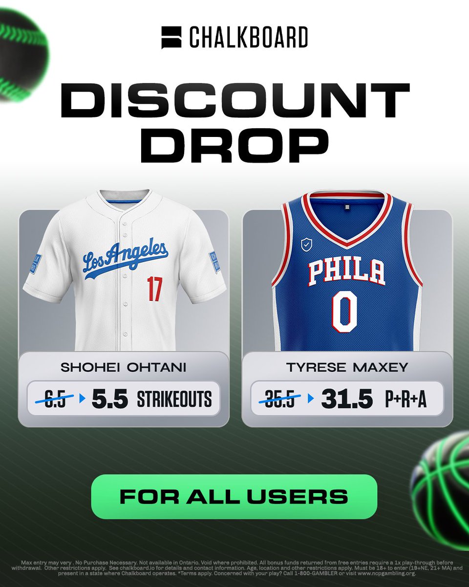 ✂️ DISCOUNT DROP ✂️

Oh... and for every Ohtani K tonight, I’m sending $20 in bonus funds to a random follower that:

❤️ Likes 
🔁 Reposts
💬 Comments CB Username