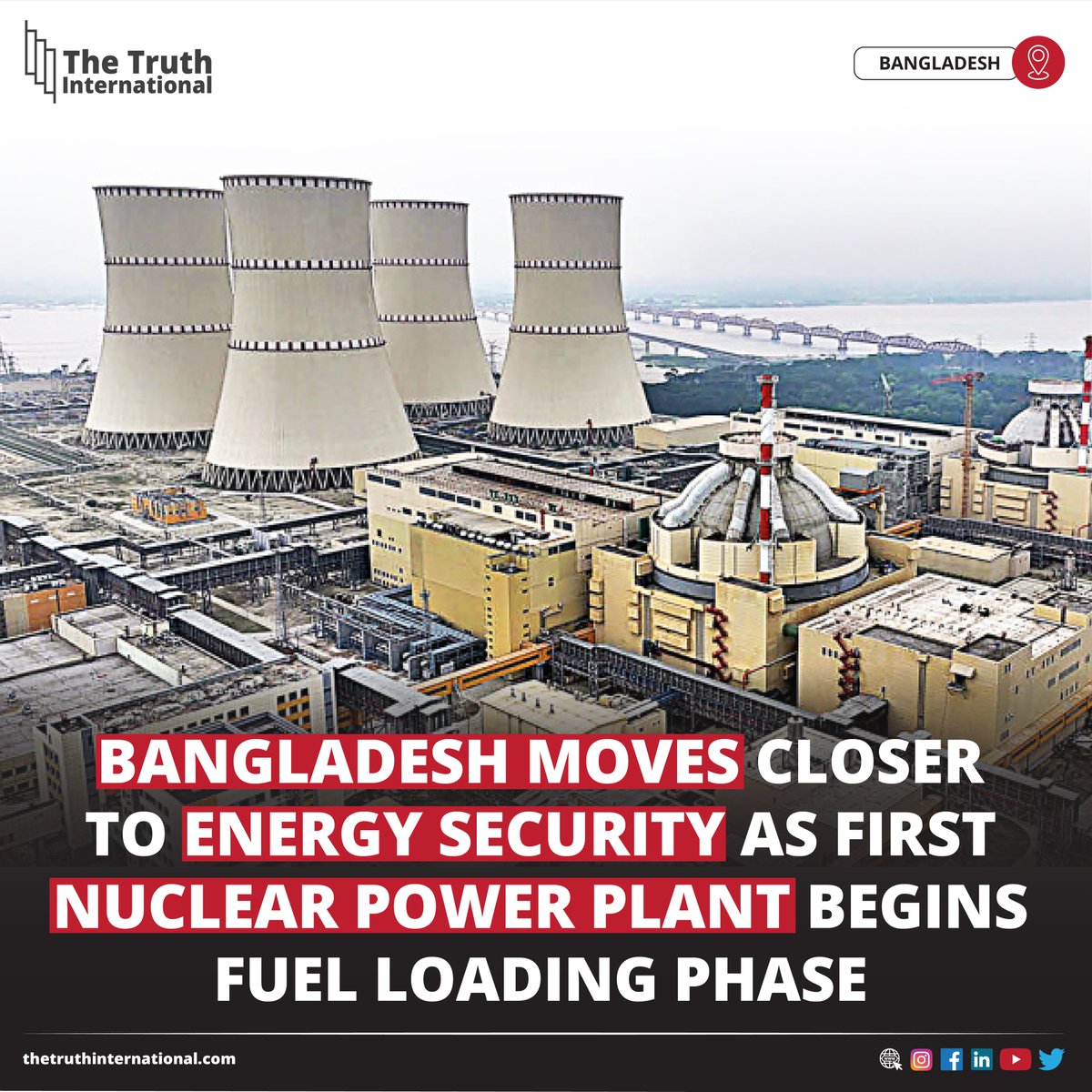 ttimagazine's tweet image. Bangladesh Moves Closer to Energy Security as First Nuclear Power Plant Begins Fuel Loading Phase

FIND MORE: thetruthinternational.com/bangladesh-mov…

#Bangladesh #Moves #Closer #Energy #Security #NuclearPowerPlant #Fuel #Loading #Phase #TTI