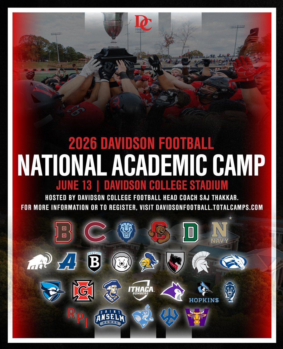 CoachKasabian's tweet image. The BEST opportunity to be evaluated by  @DavidsonFB  this summer as well as some of the highest ranked schools in the country !  tinyurl.com/57sb5888