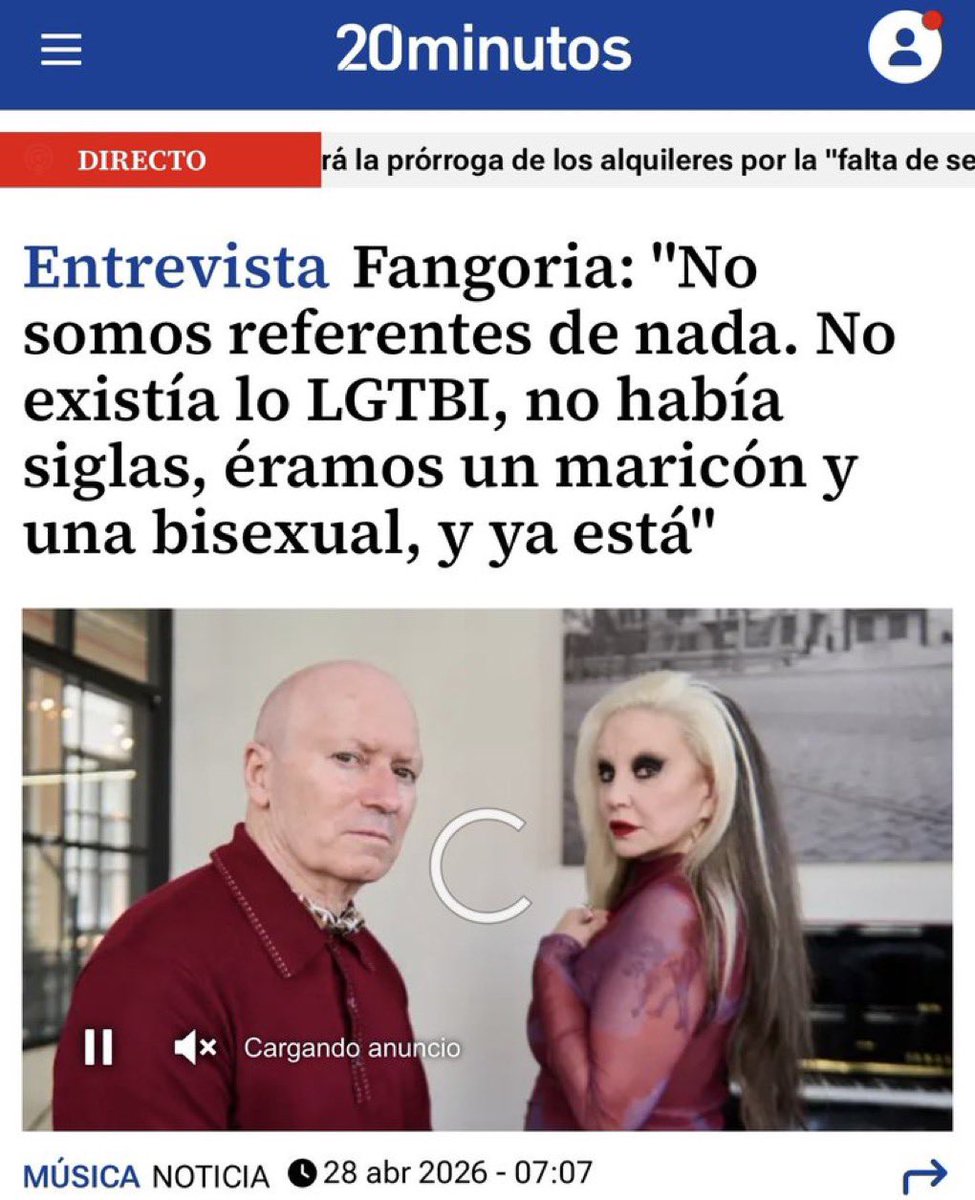 EuprepioPadula's tweet image. Uno no decide si es referente o no. Lo es porque otros se ven reflejados en ti, porque has acompañado vidas, porque has ocupado un espacio cuando casi nadie lo hacía. Y eso, le guste o no, también forma parte de la trayectoria de Fangoria.

Negar la existencia del colectivo