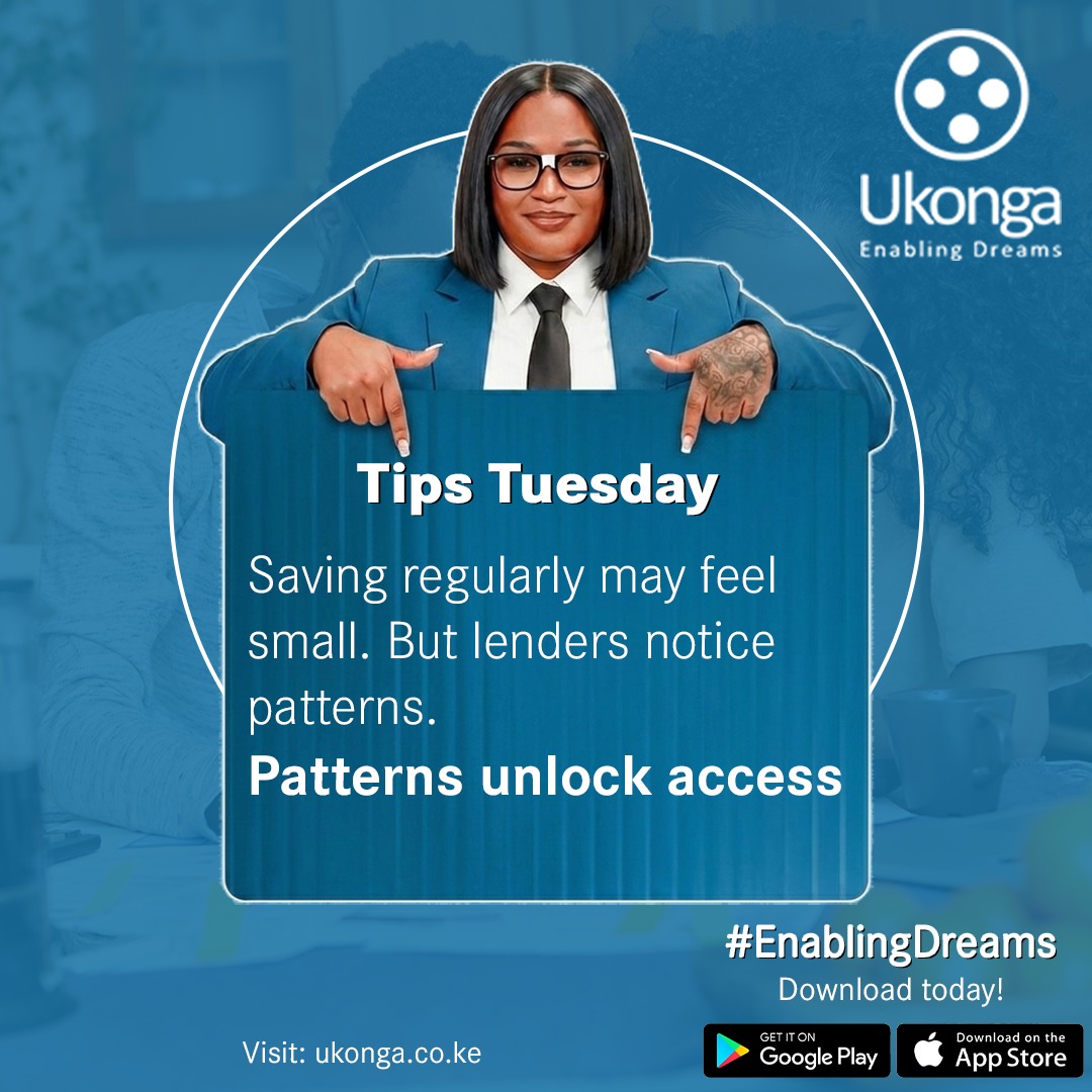 UkongaApp's tweet image. Tip of the day. 

Small habits grant you big access 
Save consistently today to unlock opportunities tomorrow. 
#EnablingDreams #TipsTuesday #savings #SmartMoneyMoves