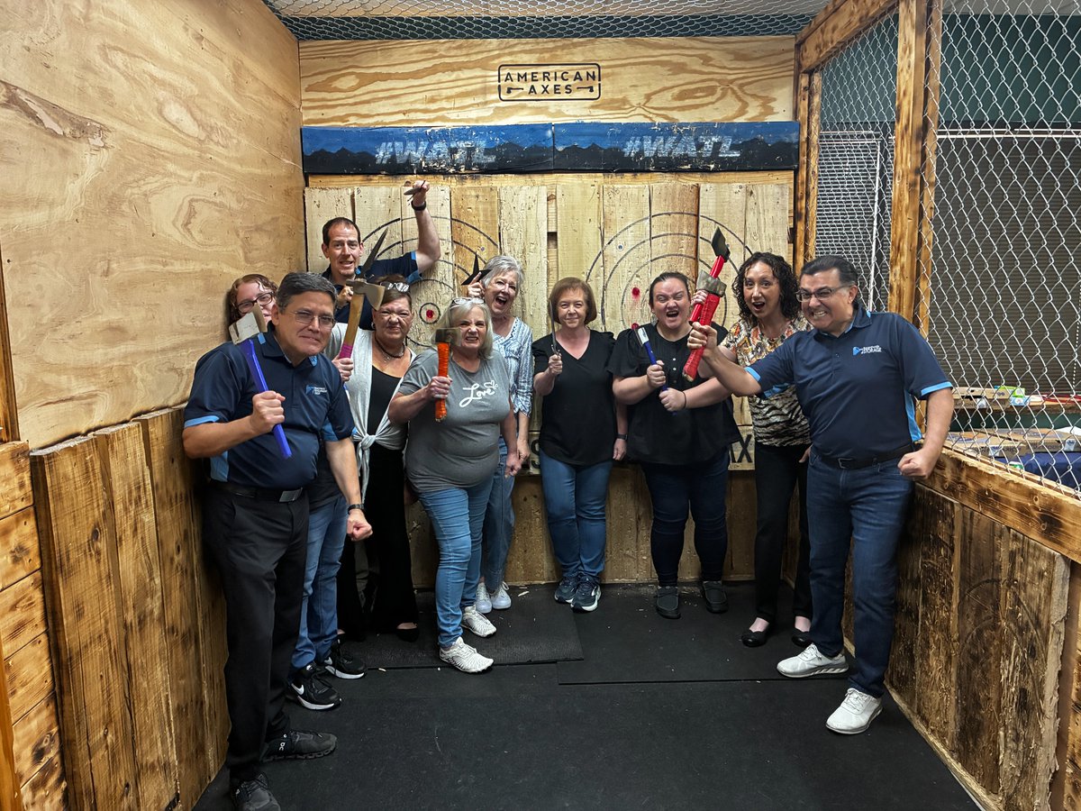 BDGselfstorage's tweet photo. Nothing says “team meeting” like axes and bullseyes! 🪓

Our Boardwalk Storage crew crushed it this Saturday at American Axes — building bonds, sharpening skills, and reminding everyone why we’re one of the most competitive teams in self-storage.

Fierce on the lanes. Fiercer in the industry.

#BoardwalkStorage 
#TeamThatSlaysTogether
#acquisition
#SelfStorageInvesting 
#selfstorageinvestors 
#selfstorage