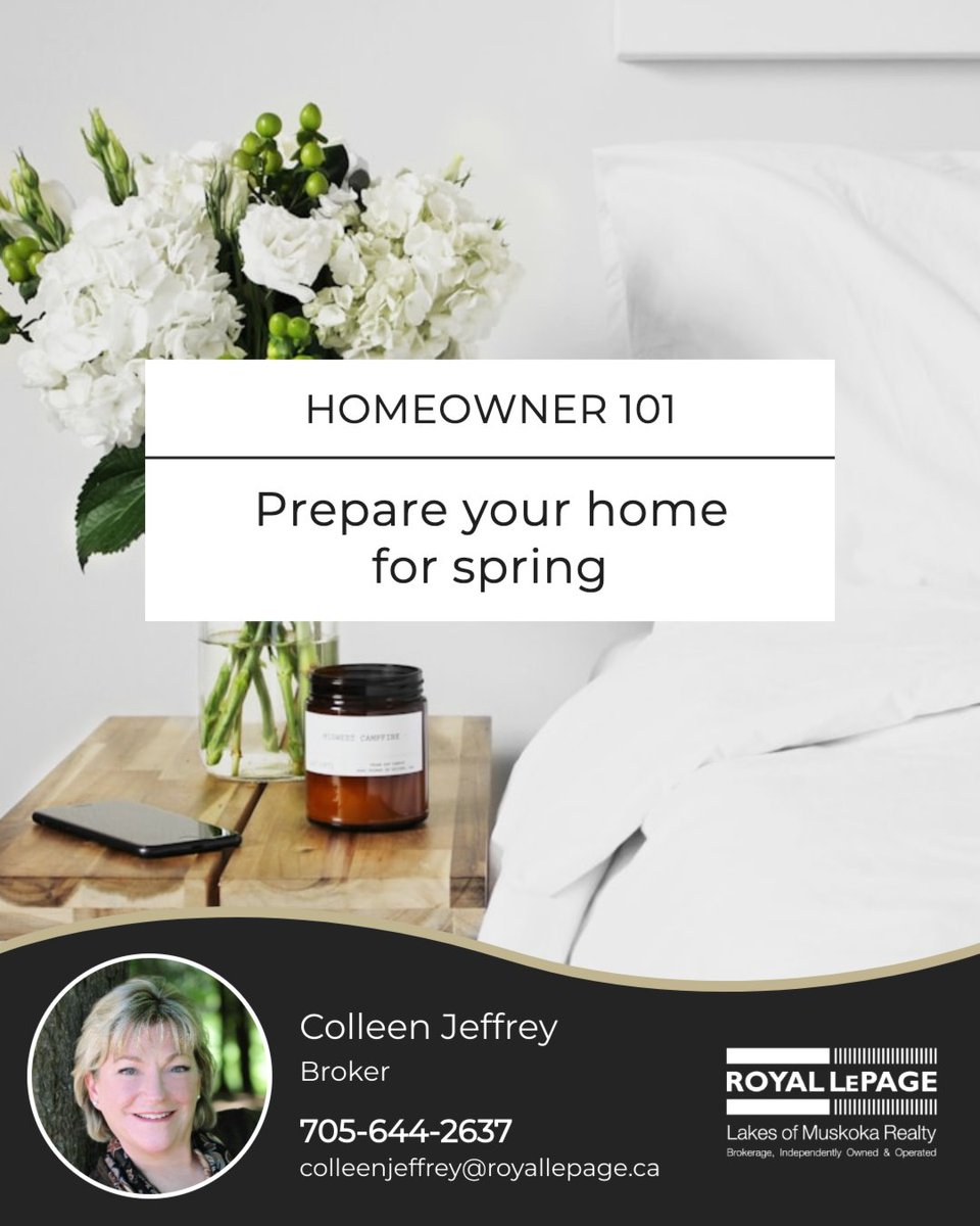 ColleenJeffrey's tweet image. Home maintenance is vital to maintaining the property value of your home. 

Consider these areas of your home:
1️⃣ Check your HVAC system
2️⃣ Clean out gutters 
3️⃣ Inspect your roof for damaged shingles or leaks
4️⃣ Prepare the garden
5️⃣ Power wash your driveway

#newhome