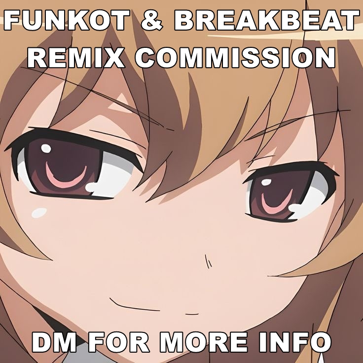 Funkot &amp; Breakbeat commission/order  
Specialized in remixing anime song 

check out my music 👇👇👇
soundcloud.com/deadpony99
youtube.com/@DeadPonyRemix
deadponyremix.bandcamp.com/dashboard

#Funkot #Breakbeat #Anime #Remix