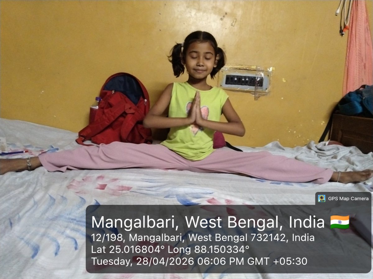 MaldaNss's tweet image. 53 days to go...
Countdown for 12th International Day of Yoga #IYD2026 #yoga
Morning Yoga session  by Cute sisyer of of Vol Mam Mandal,    Malda College @YASMinistry @rdnss_kolkata @BhartiyaConnect @ishafoundation
@_NSSIndia 
@MYBharatHQ @PIB_India