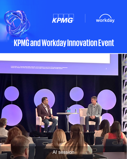 JoeBri6's tweet image. That’s a wrap on the 2nd annual KPMG &amp;amp; Workday Innovation Event! AI took center stage this year—from orchestrating the future of work to live demos of KPMG Mystro &amp;amp; AI Pulse. Huge thanks to our amazing attendees, speakers, and sponsors! #KPMG #Workday